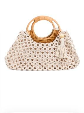 NWT Straw Studios Crochet Beach Satchel